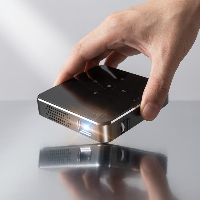 Pocket Projector Rechargeable Battery P30 Mini Projector 1080P HD DLP Tech Type-C Charging Port 2-Year Warranty Travel Camping