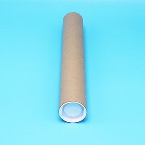 Kraft Paper Mailing Poster Tube With Caps for Shipping Packing Bulk Round <b>Packaging</b> Cardboard Mailers Art Prints Maps Blueprint - Product Image 2