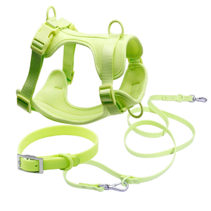 Harnais et laisse ajustables et imperméables pour chien et chat, avec boucle personnalisée, confortables, toutes saisons, en PVC. - Product Image 4