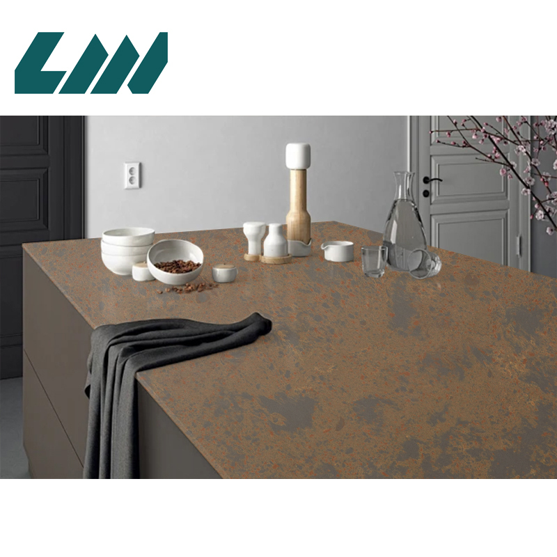 Quartz Jade Slab Leather Finish Quartz