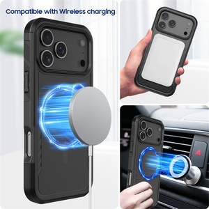 Ốp lưng điện thoại iPhone 17 Pro Max năm 2025, 2 trong 1, chất liệu PC cứng và TPU lai, hỗ trợ sạc không dây, tích hợp nam châm bảo vệ - Product Image 3