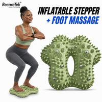 Stepper con Manillar, Máquina de Ejercicio Inflable para Adultos Mayores, Herramienta de Bienestar y Fitness, Entrenamiento de Reflexología, Portátil