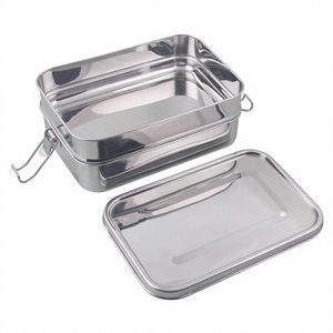 High Quality Stainless Steel Deep Rectangular <b>Lunch</b> <b>Box</b> Eco-Friendly <b>Metal</b> Storage Fresh Food Preservation Ins Style MAYUR - Product Image 4