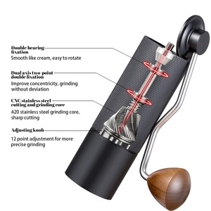 Moulin <span class=keywords><strong>à</strong></span> <span class=keywords><strong>café</strong></span> manuel avec logo personnalisé, récipient <span class=keywords><strong>à</strong></span> poudre, réglage externe, moulin <span class=keywords><strong>à</strong></span> grains de <span class=keywords><strong>café</strong></span> pour les voyages, le camping, la maison, le bureau - Product Image 4