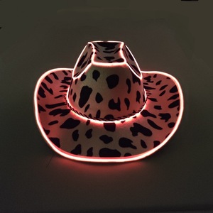 Amazing Light LED <strong>Cowgirl</strong> <strong>Hat</strong> EL Wire Flashing Cowboy <strong>Hat</strong> Glowing Neon Light <strong>Bride</strong> Party Wedding <strong>Hat</strong> - Product Image 1