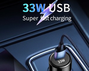 ที่ชาร์จในรถยนต์ QC3.0 33W รองรับการชาร์จเร็วมากพร้อมพอร์ต USB 1พอร์ตอะแดปเตอร์ที่ชาร์จในรถยนต์สำหรับ Samsung/Xiaomi/OPPO/VIVO - Product Image 3