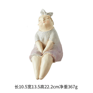 Set di 3 Statue in Resina di Donne Formose in Stile INS, Statuette Decorative per la Casa - Product Image 2
