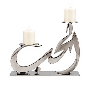 Portavelas Decorativo con Caligrafía Árabe para Decoración del Hogar, Adorno Festivo para Mesa y Exhibición de Arte Islámico - Product Image 1