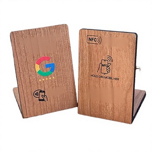 Premium RFID NFC 1K houten/bamboe visitekaartje mini-tag lasergravering waterdicht 13.56MHz betaalkaart hotels WIFI kantoren - Product Image 6