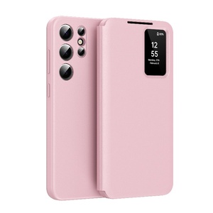 Étui de téléphone portable en cuir avec fenêtre intelligente, fonction de réveil/veille automatique, vue claire, rabat pour Samsung Galaxy S26/S26 Plus/S26 <span class=keywords><strong>Ultra</strong></span>/A37/A57 - Product Image 3