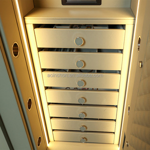 กล่องและกล่องใส่นาฬิกา<span class=keywords><strong>หนัง</strong></span>แท้ปลอดภัย3ชั้นพร้อมล็อกดีไซน์ป้องกันที่ทนทานสำหรับนาฬิกาและกล่องเครื่องประดับที่มีมูลค่า - Product Image 4