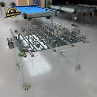 Table de football en verre trempé sur mesure haut de gamme, adaptée aux jeux sportifs en intérieur ou en extérieur, avec accessoires