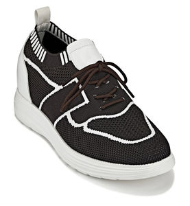 Zapatos informales de material transpirable superior de malla para hombre, zapatos con aumento de altura de 2,8 pulgadas, zapatos elevadores Premium más altos - Product Image 3