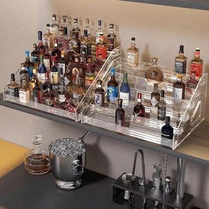 Étagère à liqueurs en acrylique à plusieurs niveaux avec 3 à 7 couches pour la présentation de cocktails dans le bar à domicile - Product Image 3