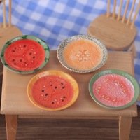 Nuevo Producto: Plato de Sandía de Resina, Accesorios de Resina DIY, Tazón de Frutas de Resina, Joyería, Imán para Refrigerador, Dijes de Resina para Decoración