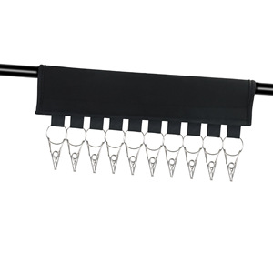 Organizador de almacenamiento de sombreros, rectangular negro, 10 o 12 clips, organizador colgante para gabinetes, para gorras y ropa, para uso en armarios. - Product Image 5