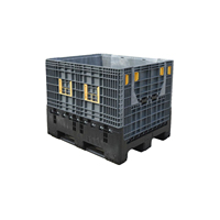 Transport de couleur personnalisée caisse pliable gestion des déchets bac en vrac en plastique 100% conteneurs en vrac en plastique recyclables