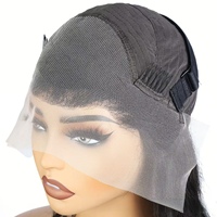 Peluca de Cabello Humano 100% de 30 Pulgadas de Largo, Peluca con Cierre de Encaje Suizo, Peluca Frontal con Encaje HD 13x4 de Ondas Profundas para Mujeres Negras