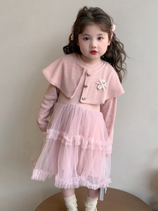 Vestido Informal para Niñas ODM, Vestido <span class=keywords><strong>de</strong></span> <span class=keywords><strong>Princesa</strong></span> con Cuello Cruzado, Económico, al por Mayor para Niños en Primavera y Otoño - Product Image 1