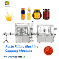Ligne de conditionnement remplissante de sauce à jus machine de remplissage liquide automatique d'embouteillage de nourriture machine de capsulage