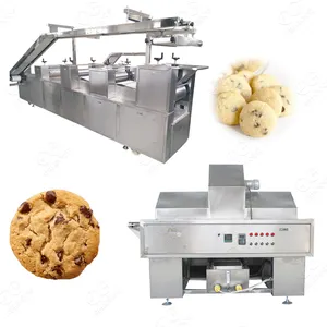Máquina automática para hacer galletas con Chip de Chocolate, línea de galletas de 200 Kg/H