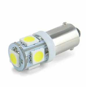 12V BA9S 5050 5SMD led lampadina Super White Car Interior Dome Map Light Signal Lamp super bright automotive led light ba9s