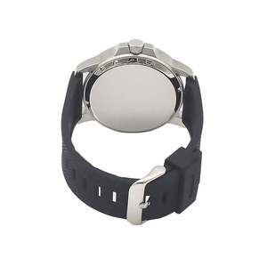 Montre chronographe à quartz haut de gamme pour hommes boîtier en acier inoxydable étanche bande de silicone luminescente cadran pointeur mode décontracté - Product Image 6