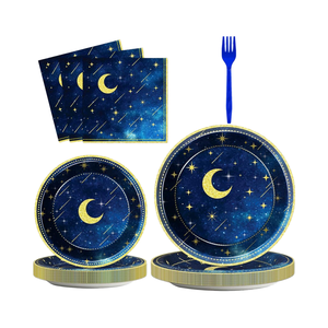 Platos y Servilletas DAMAI con Diseño de Noche Estrellada, Juego de Vajilla para Fiestas, Decoraciones de Galaxia, Recuerdos para Fiestas de Cumpleaños, Baby Shower - Product Image 2
