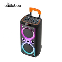 Haut-parleur portable intelligent pour fêtes en extérieur avec roues intégrées, Bluetooth 5.0 TWS, idéal pour mariages et événements
