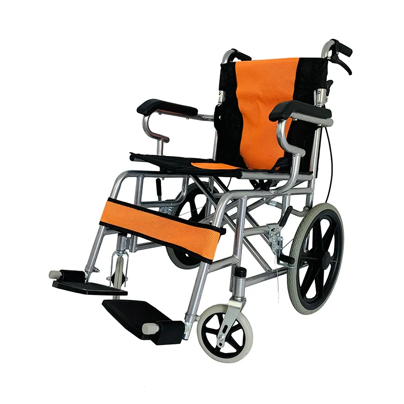 High Quality Ultra Light Weight Portable Folding Manual Wheelchair Hand Push Adult Disabled Elderly Home Outside Wheelchair