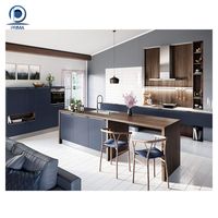 Armoires de cuisine sur mesure de luxe avec îlot, meubles de cuisine modernes, fabrication sur commande en gros