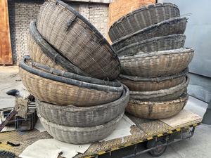 Китайская антикварная настенная плетеная Экологически чистая Корзина из ротанга - Product Image 4