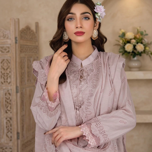 Costumes d'été pakistanais en coton/pelouse pour femmes robe brodée chandails pour femmes de grande taille - Product Image 2