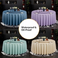 Housse de table à manger rotative de style nordique, luxe léger, haut de gamme, en PVC, couleur unie, ronde, pour usage domestique, anti-huile, sans lavage, imperméable