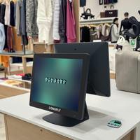 Terminal de point de vente Android LongFly S3 15 pouces à double écran tactile tout-en-un EPOS TPV Caisse enregistreuse 2G/16G de stockage Garantie 1 an
