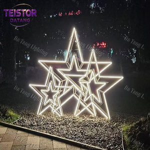 Motif lumineux étoile de Noël personnalisé avec dimensions, couleurs et configurations d'éclairage flexibles pour des projets de fêtes spéciaux - Product Image 6