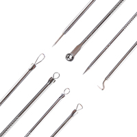 Kit professionnel d'extraction de points noirs et d'acné – 4 aiguilles pour soins de la peau et élimination des comédons