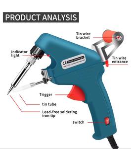 Chauffage interne pistolet à <span class=keywords><strong>souder</strong></span> <span class=keywords><strong>100W</strong></span> 110V norme américaine et européenne alimentation automatique en étain ensemble de <span class=keywords><strong>fer</strong></span> à <span class=keywords><strong>souder</strong></span> électrique - Product Image 6