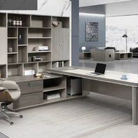 Nouvelle combinaison de table et de chaise de bureau en bois moderne, durable et réglable, bureau de direction haut de gamme avec tiroir de rangement pour dossiers