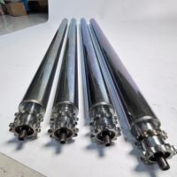 Rouleaux, pignons et tambours en acier inoxydable galvanisé pour lignes de production, disponibles sur mesure.