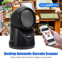 Lecteur de codes-barres Bluetooth à chargement sans fil, vente directe du fabricant, capteur CMOS 2D, scanner de codes-barres de bureau omnidirectionnel