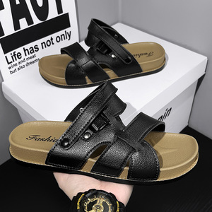 Men's Retro Casual Sandals Lightweight Cushioning Waterproof Breathable Arch <b>Support</b> Outdoor Beach Walking - Product Image 3