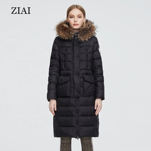 Áo khoác phao nữ chất lượng tốt, bán buôn thời trang, áo khoác lông vũ ấm áp, có mũ lông thật, áo khoác phao nữ - Product Image 5