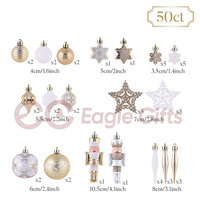 EAGLEGIFTS Décorations de Noël professionnelles en plastique, motifs spéciaux soldat, étoile, flocon de neige, goutte de glace, pour sapin de Noël et décoration festive de la maison