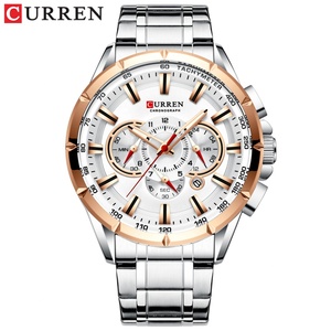 CURREN 8363 Blue Men's <b>Watch</b> Chronograph Stainless Steel Belt <b>Watch</b> for Man 3atm Water Resistant Relojes curren - Product Image 5