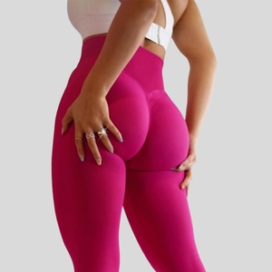 Leggings de sport taille haute pour femme, effet push-up, pour la gym et l'entraînement, <span class=keywords><strong>pantalon</strong></span> de yoga sans couture très élastique, service de dropshipping - Product Image 1