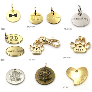 Étiquette ronde en métal découpée au laser en or massif de 20mm Sac en acier inoxydable de style classique Accessoires de charme en métal - Product Image 4