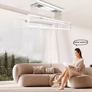 Manufacturer direct sales dual lamp remote control lifting <b>drying</b> disinfection voice controlled intelligent <b>drying</b> <b>rack</b> - Product Image 6