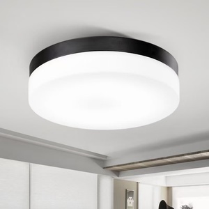 Moderne slaapkamer woonkamer ronde inbouw plafondlamp met matglas trommelkap LED inbouw plafondlamp - Product Image 3