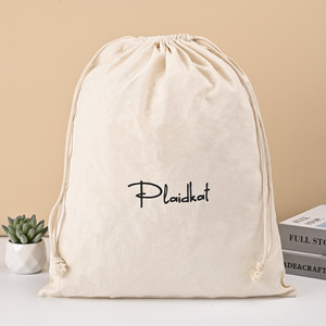 Pochette à linge personnalisée RanChen DB008 avec logo, écologique, en coton recyclé, avec cordon de serrage, taille personnalisée - Product Image 5